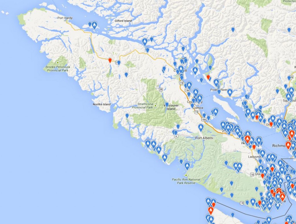Barred Owls are detected over most of Vancouver Island now, as shown on this eBird map. 